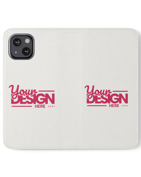 Customizable Flip Phone Wallet Case For iPhone With Card Holder Folio