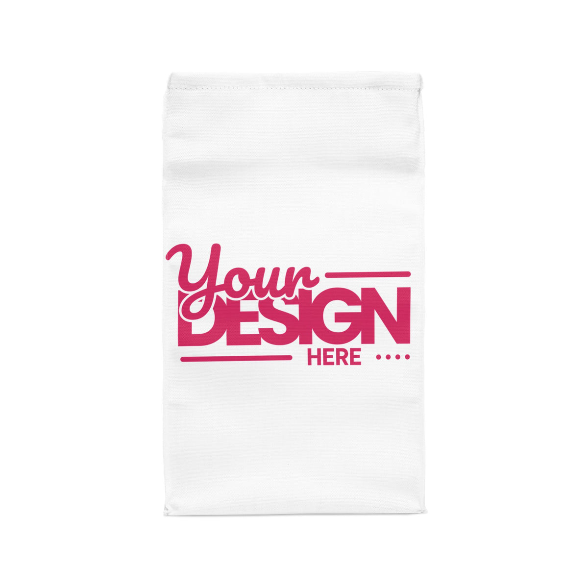 Custom Polyester Lunch Bag – Personalized ‘Your Design Here’ Insulated Tote, Reusable Food Storage Bag for Work, School & Travel