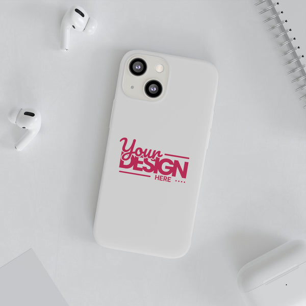 Customizable Flexi Phone Case – Personalize Your Design with Name or Photo, Flexible Protective Cover for iPhone