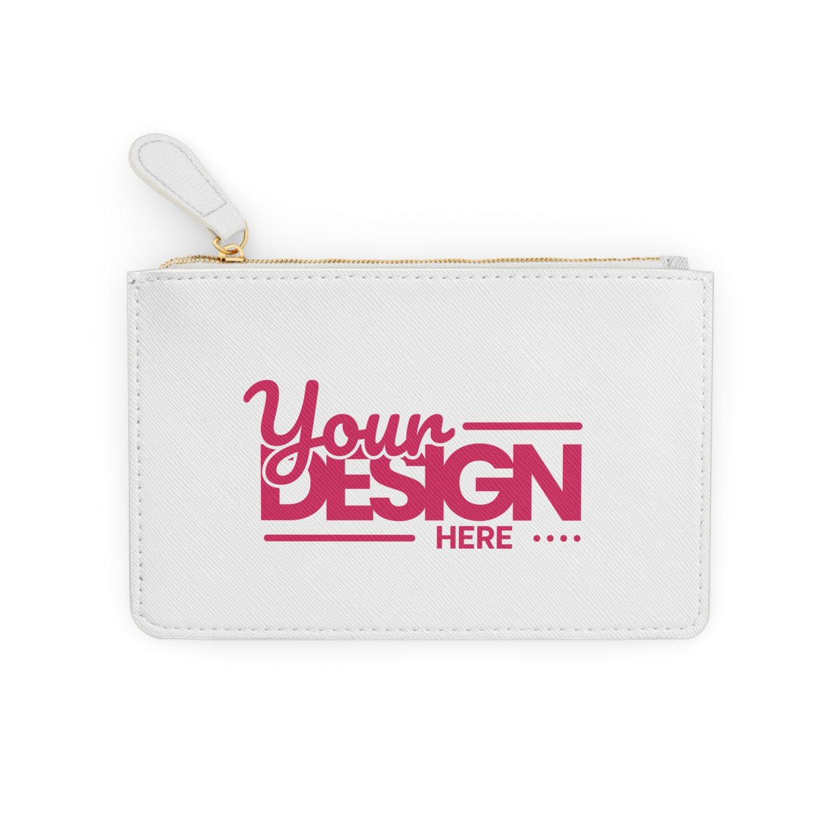 Mini Clutch Bag – Custom ‘Your Design Here’ Logo Wristlet, Personalized Small Pouch for Events, Gifts & Everyday Use