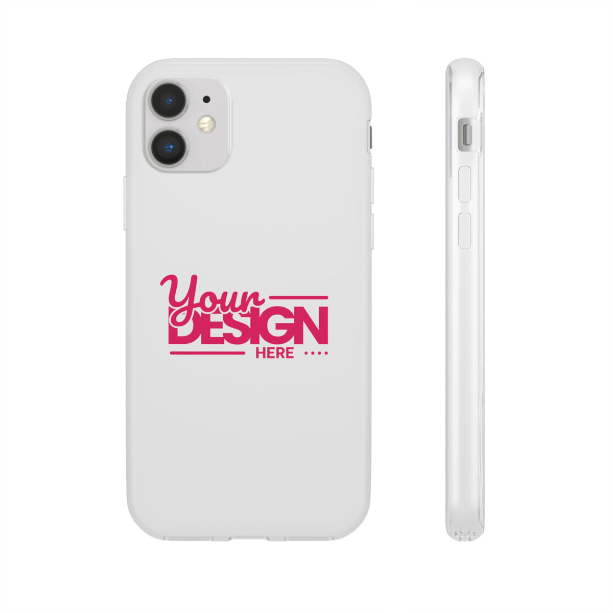 Customizable Flexi Phone Case – Personalize Your Design with Name or Photo, Flexible Protective Cover for iPhone