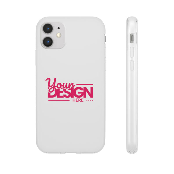Customizable Flexi Phone Case – Personalize Your Design with Name or Photo, Flexible Protective Cover for iPhone