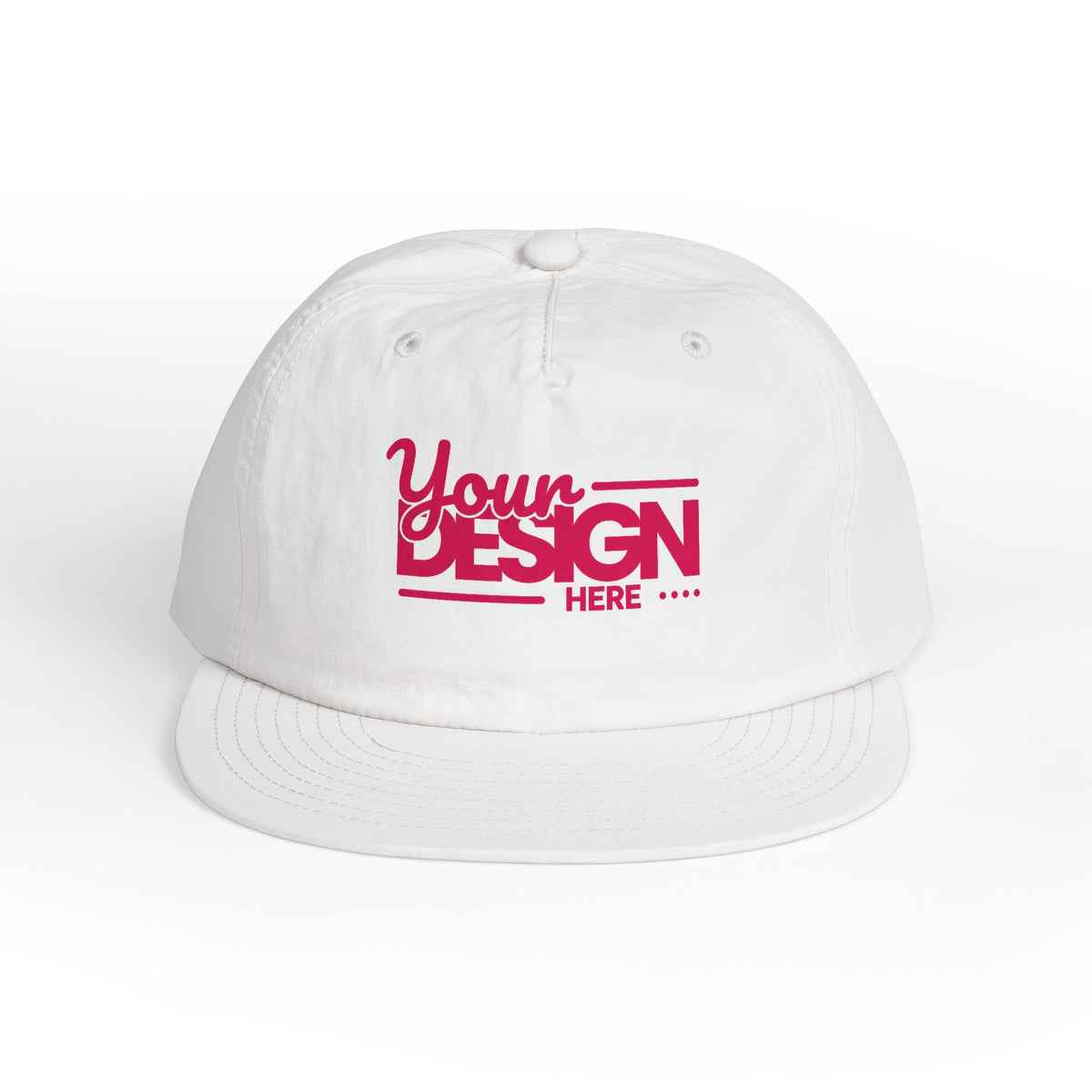 Custom Surf Cap – Lightweight Quick-Dry Recycled Nylon Snapback, Personalized Beach Hat with Breathable Mesh & Relaxed Fi