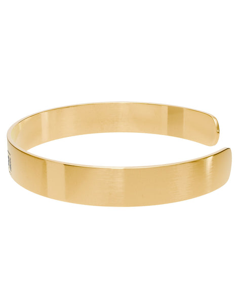 Engravable Rose Gold Cuff Bracelet With Personalized Message