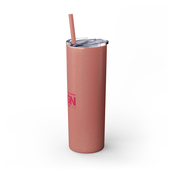 Personalized Skinny Tumbler with Straw, 20oz - Custom Travel Mug, Eco-Friendly Drinkware, Gift for Her, Stylish Hydration, Fun Party Favor