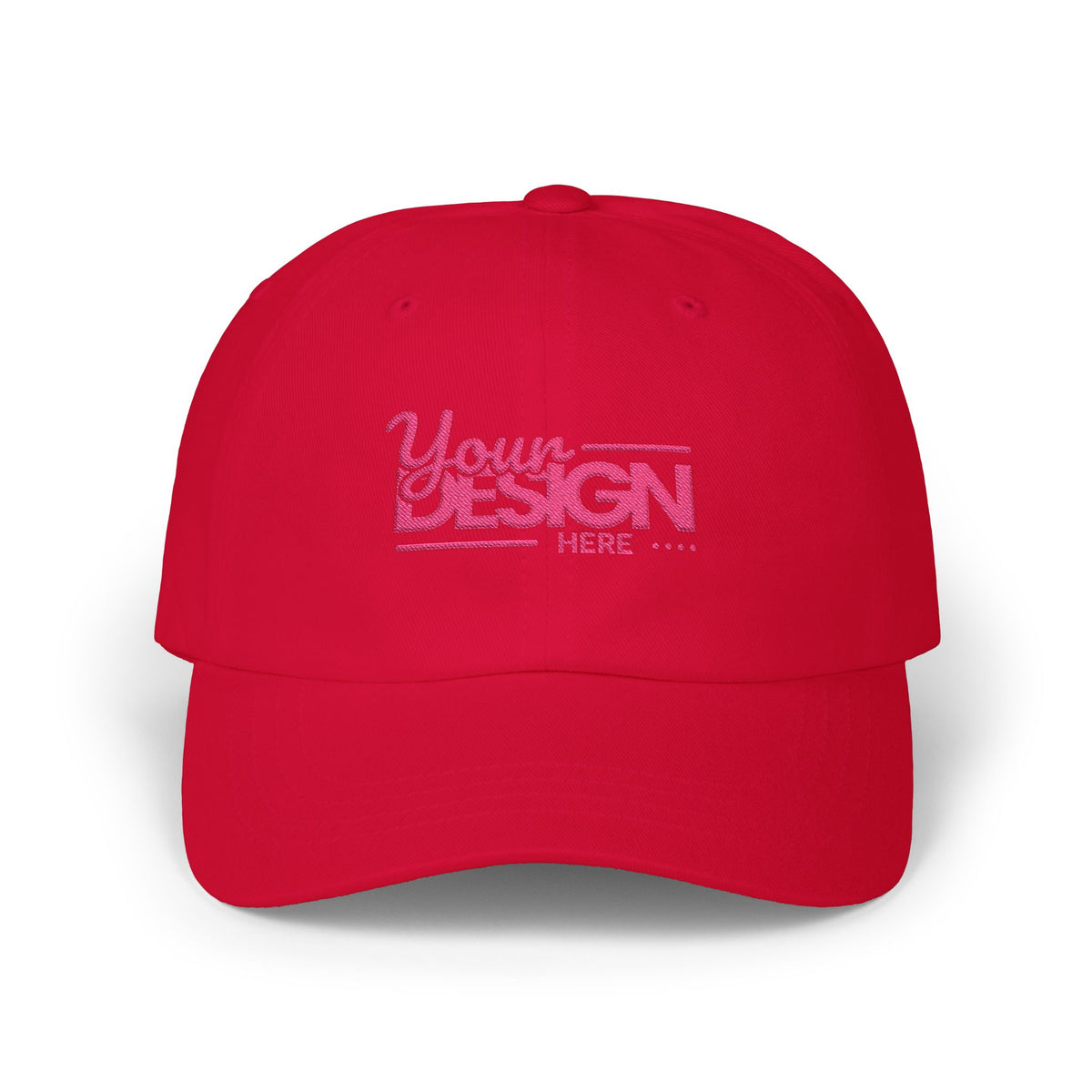 Custom Classic Dad Cap – Minimal Embroidered Logo Baseball Hat, Personalized Adjustable Cotton Cap for Men & Women