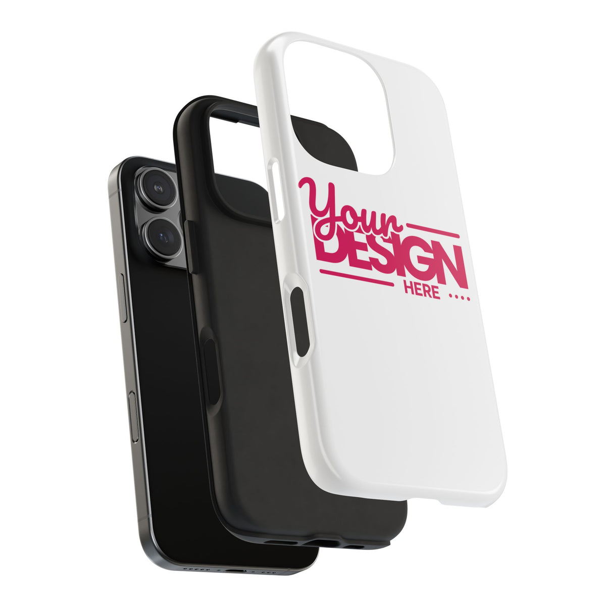 Personalized Tough Phone Case – Custom Name or Photo Protective Cover, Shock-Absorbent Durable Case for iPhone, Unique Gift Idea