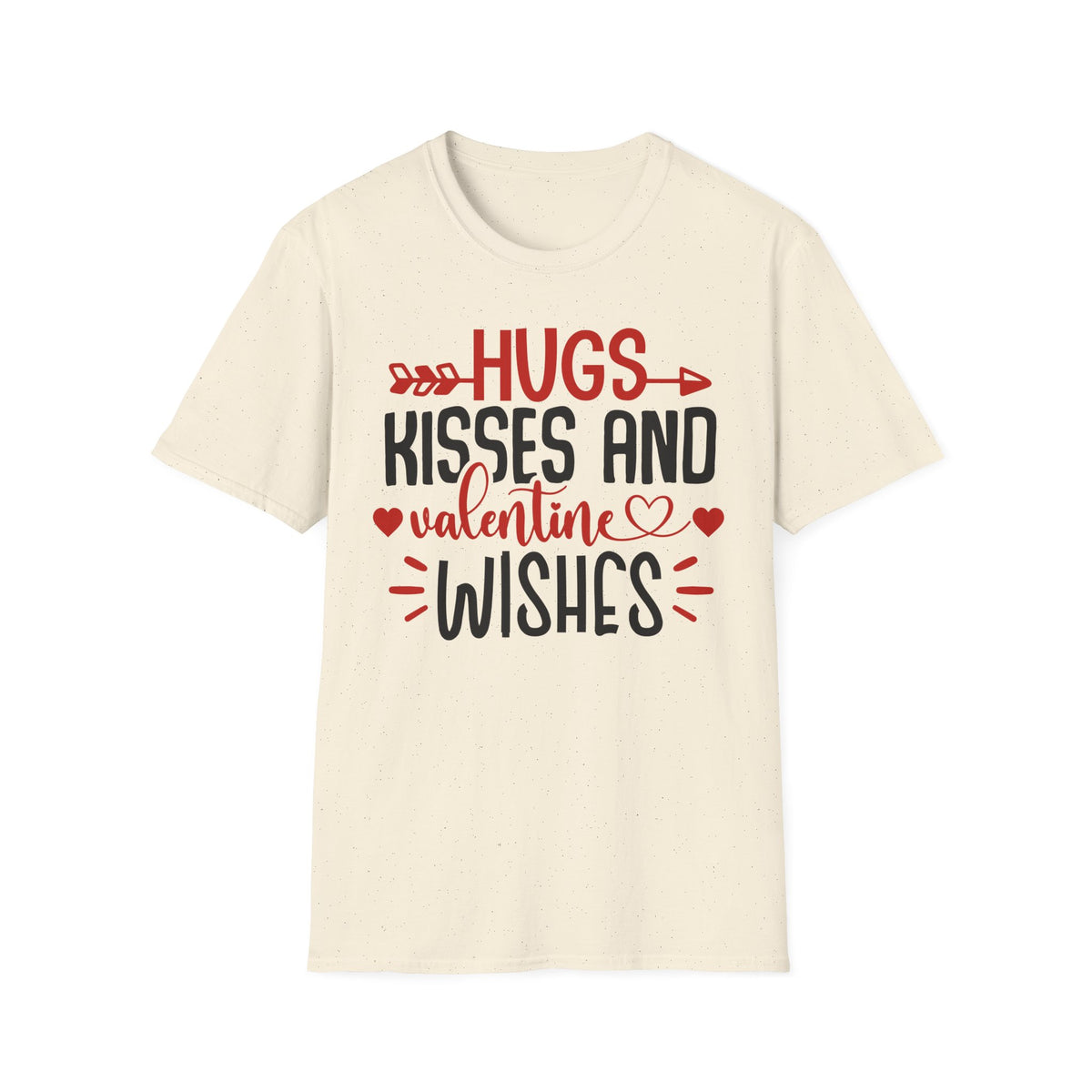 Hugs Valentine T-Shirt - Love Shirt - Heart Graphic Valentine's Tee