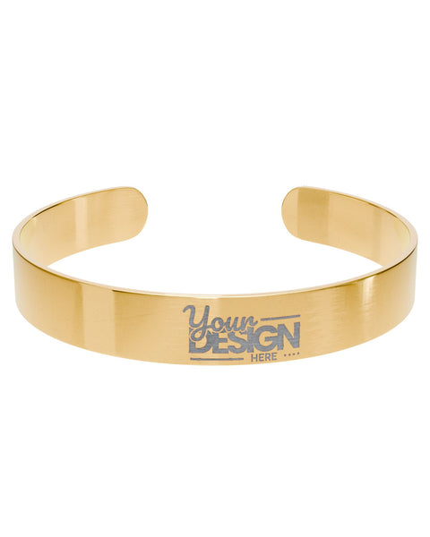 Engravable Rose Gold Cuff Bracelet With Personalized Message