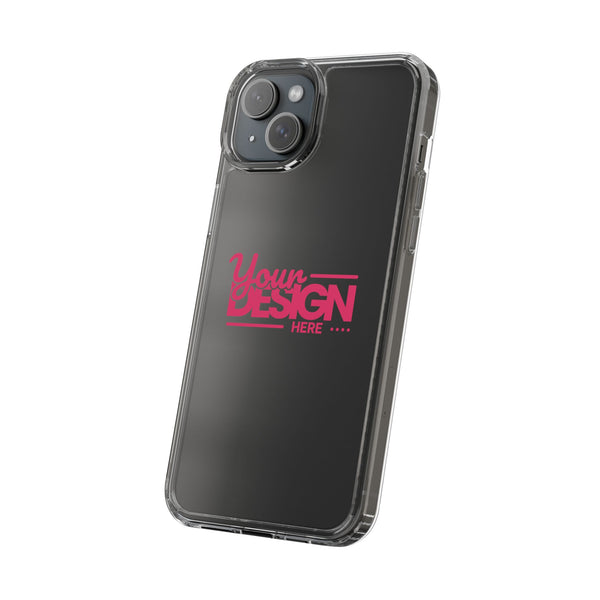 Clear Phone Case – Transparent Protective Cover with Custom Design (‘Your Design Here’), Personalized Case for iPhone