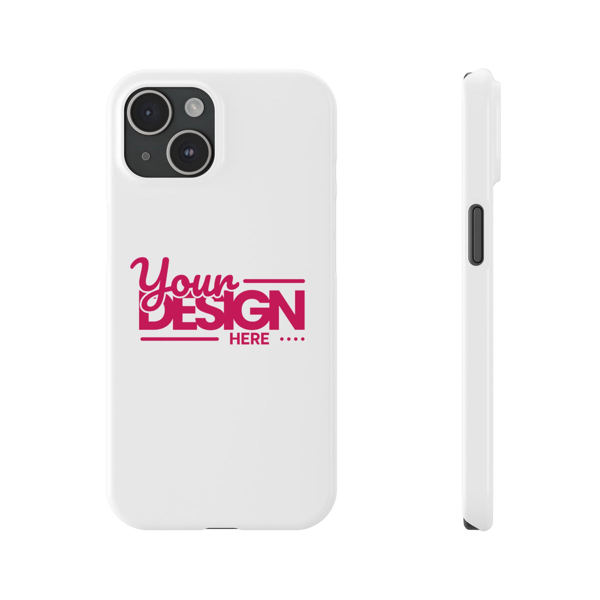 Customizable Slim Phone Case – Personalize Your Design with Name or Photo, Lightweight Protective Cover for iPhone