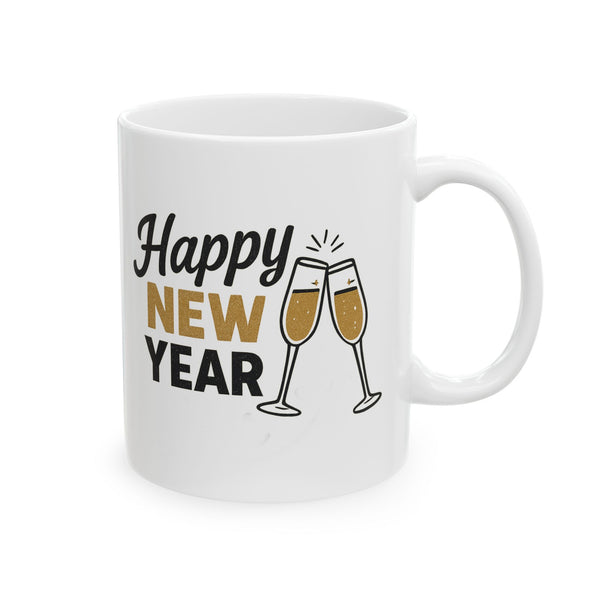 Happy New Year Champagne Mug — Festive NYE Coffee Cup (11oz, 15oz)