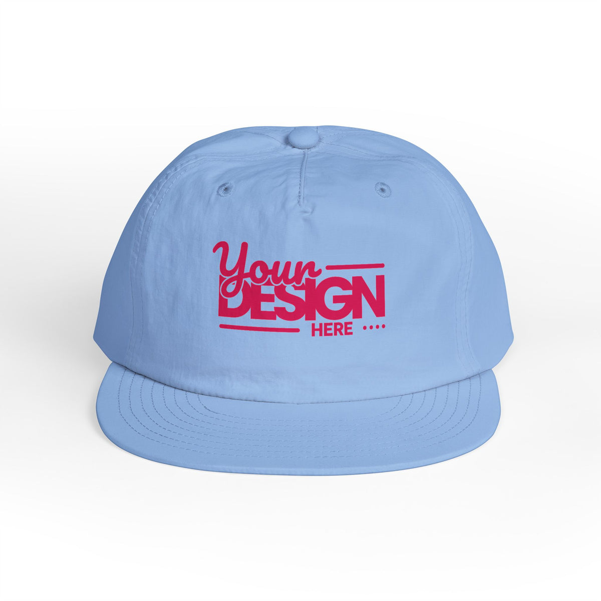 Custom Surf Cap – Lightweight Quick-Dry Recycled Nylon Snapback, Personalized Beach Hat with Breathable Mesh & Relaxed Fi