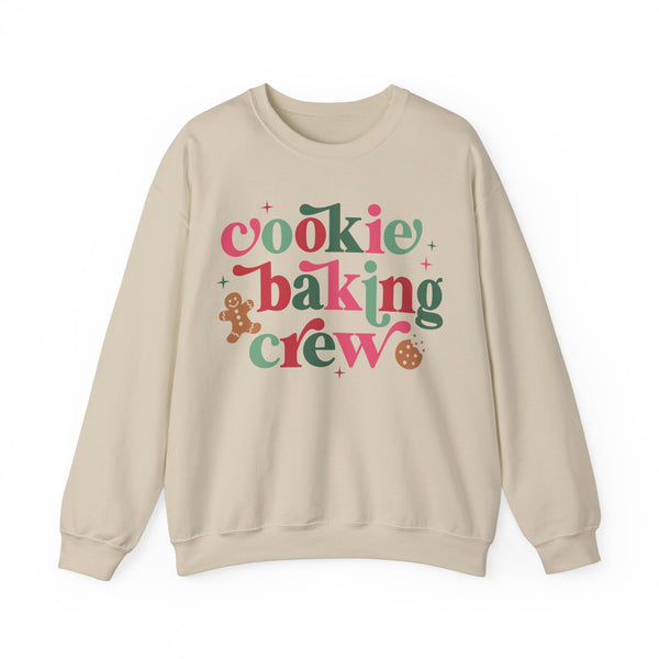 Cookie Baking Crew Christmas Sweatshirt – Fun Gingerbread & Cookie Baking Graphic Tee for Holiday Baking Lovers