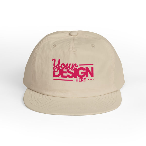 Custom Surf Cap – Lightweight Quick-Dry Recycled Nylon Snapback, Personalized Beach Hat with Breathable Mesh & Relaxed Fi