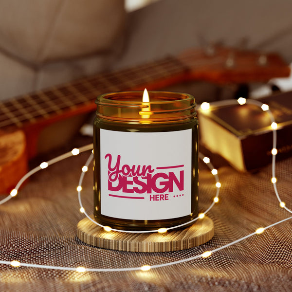 Coconut Apricot Wax Scented 9oz Candle, Custom Candle Gift, Relaxing Home Decor, Personalized Candle, Aromatherapy