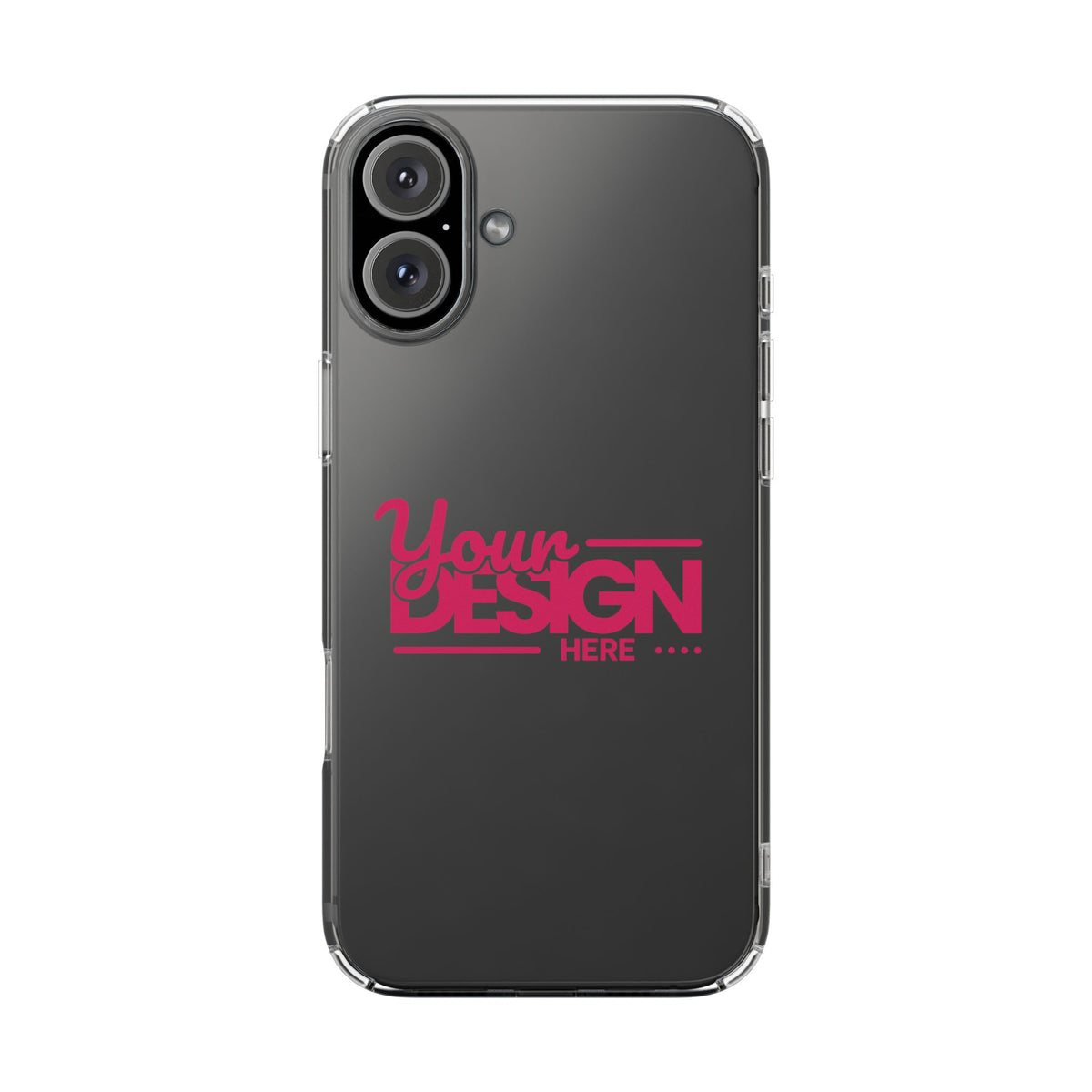 Customizable Clear Impact-Resistant Phone Case – Personalized Name or Photo Design, Transparent Shockproof Cover for iPhone