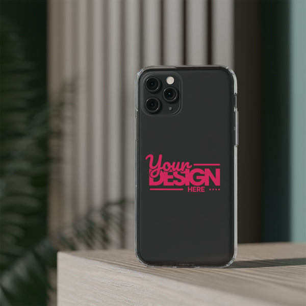 Customizable Clear Impact-Resistant Phone Case – Personalized Name or Photo Design, Transparent Shockproof Cover for iPhone