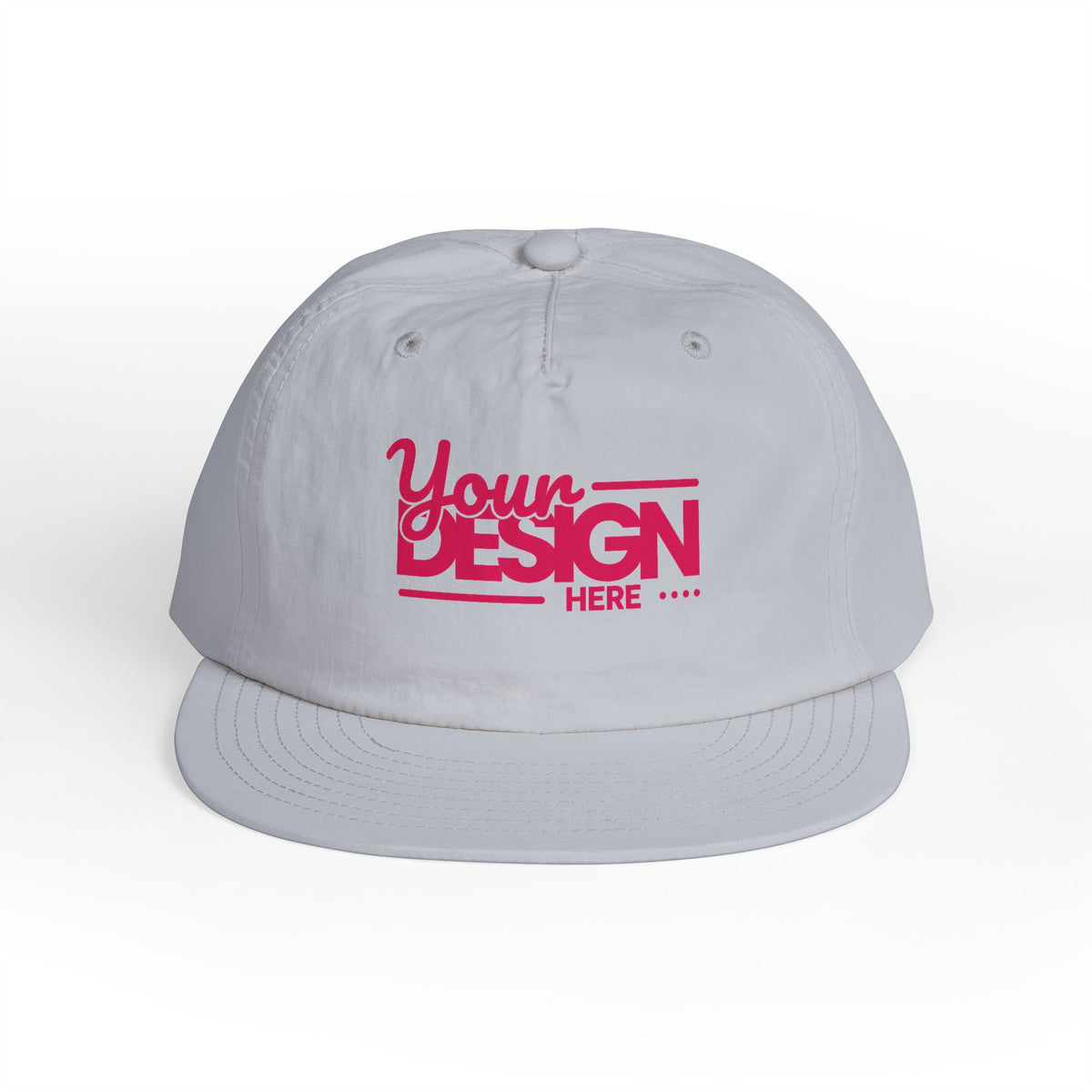 Custom Surf Cap – Lightweight Quick-Dry Recycled Nylon Snapback, Personalized Beach Hat with Breathable Mesh & Relaxed Fi