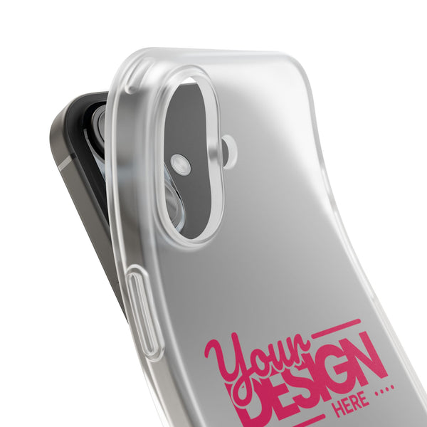 Customizable Flexi Phone Case – Personalize Your Design with Name or Photo, Flexible Protective Cover for iPhone