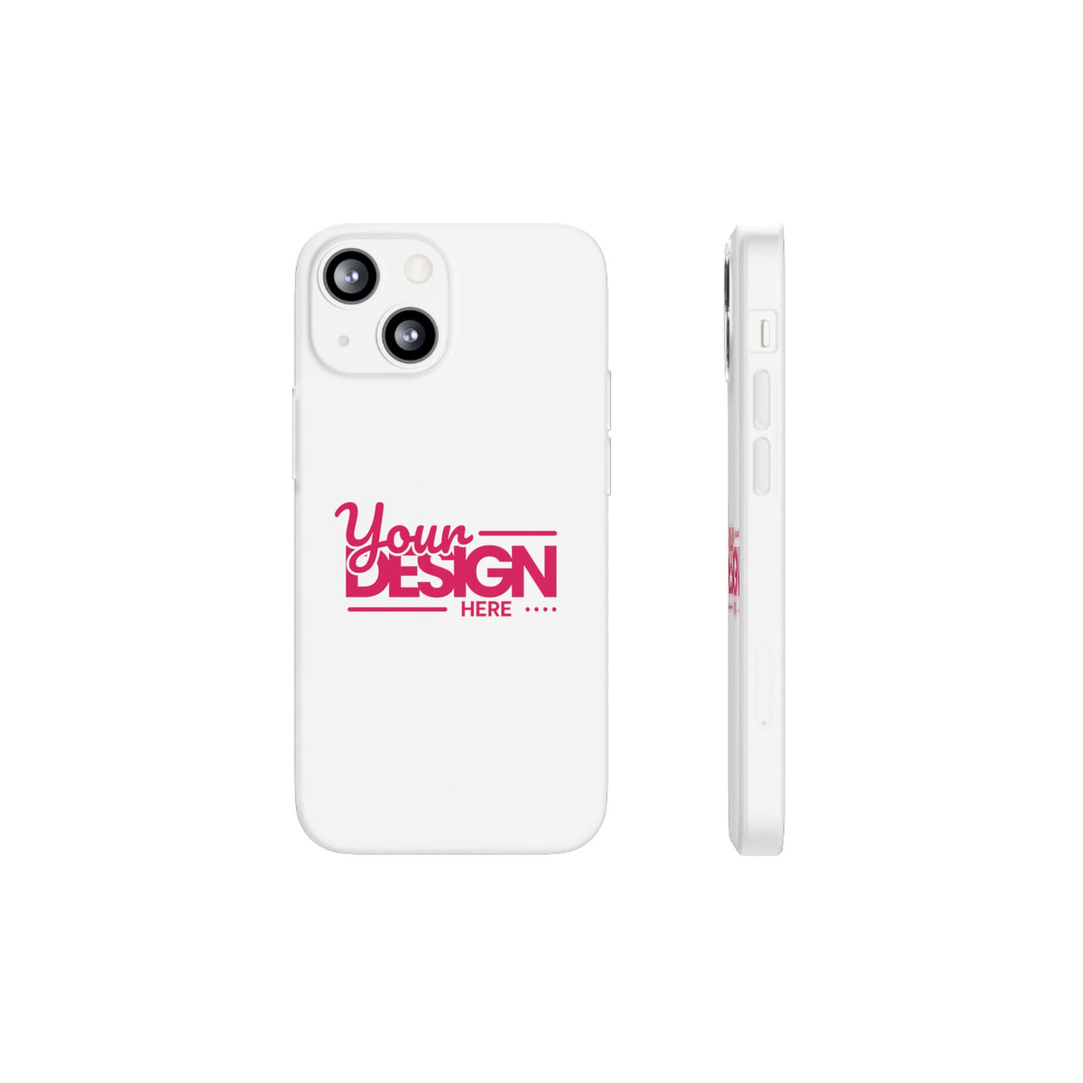 Customizable Flexi Phone Case – Personalize Your Design with Name or Photo, Flexible Protective Cover for iPhone