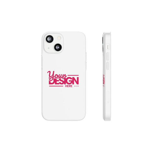 Customizable Flexi Phone Case – Personalize Your Design with Name or Photo, Flexible Protective Cover for iPhone