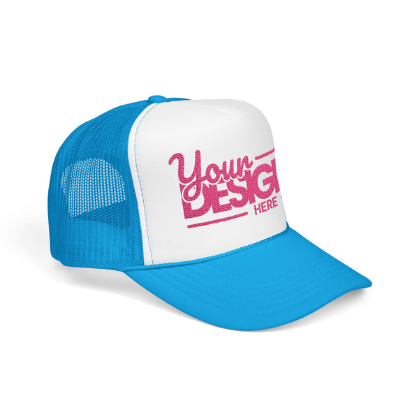 Custom Foam Trucker Hat – Personalized High-Profile 5-Panel Cap with Embroidery, Vintage Snapback Mesh Hat for Men & Women
