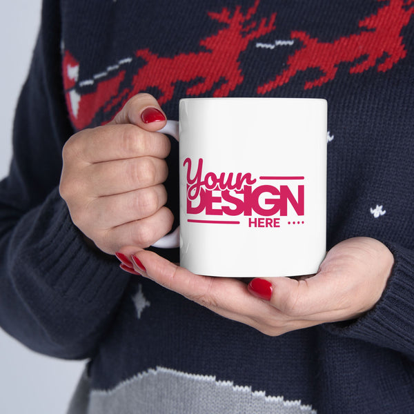 Trendy Ceramic Mug, Personalized Coffee Cup, Stylish Drinkware for Home & Office, Unique Gift for Birthdays, Engagements & Holidays