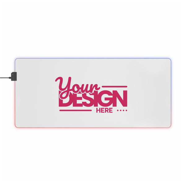 Custom LED Mouse Pad Gift – Personalized RGB Gaming Desk Mat with USB Connector, Non-Slip Base & 14 Light Modes