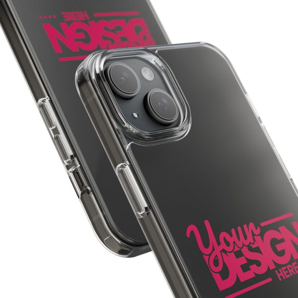 Customizable Clear Impact-Resistant Phone Case – Personalized Name or Photo Design, Transparent Shockproof Cover for iPhone