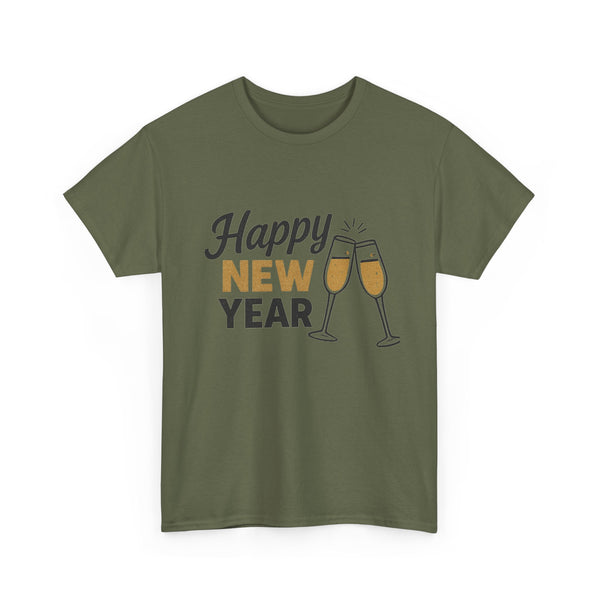 Happy New Year Tee — Champagne Toast Holiday T-Shirt