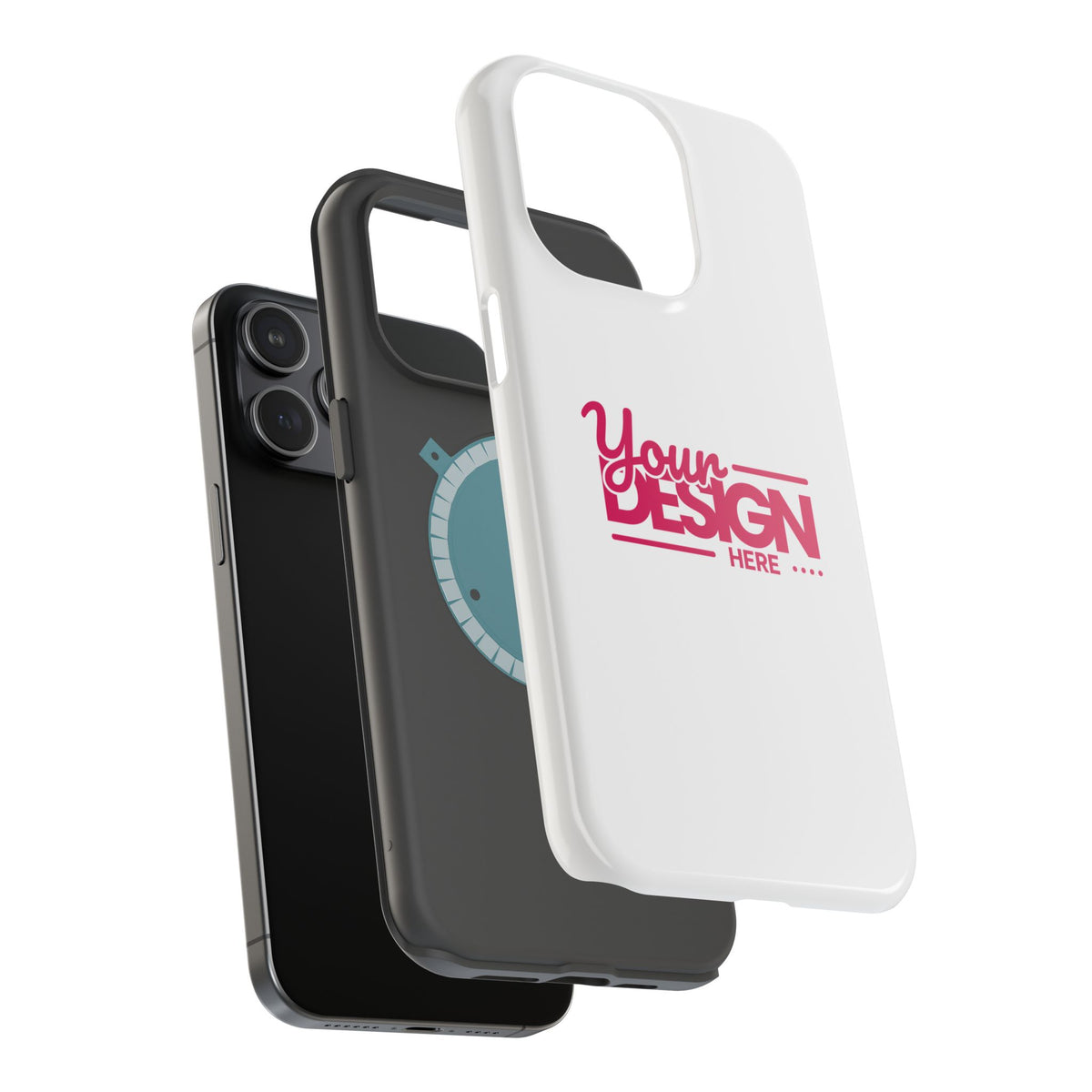 Durable Custom Magnetic Phone Case – Personalized Name or Photo Design, Shockproof Protective Cover for iPhone
