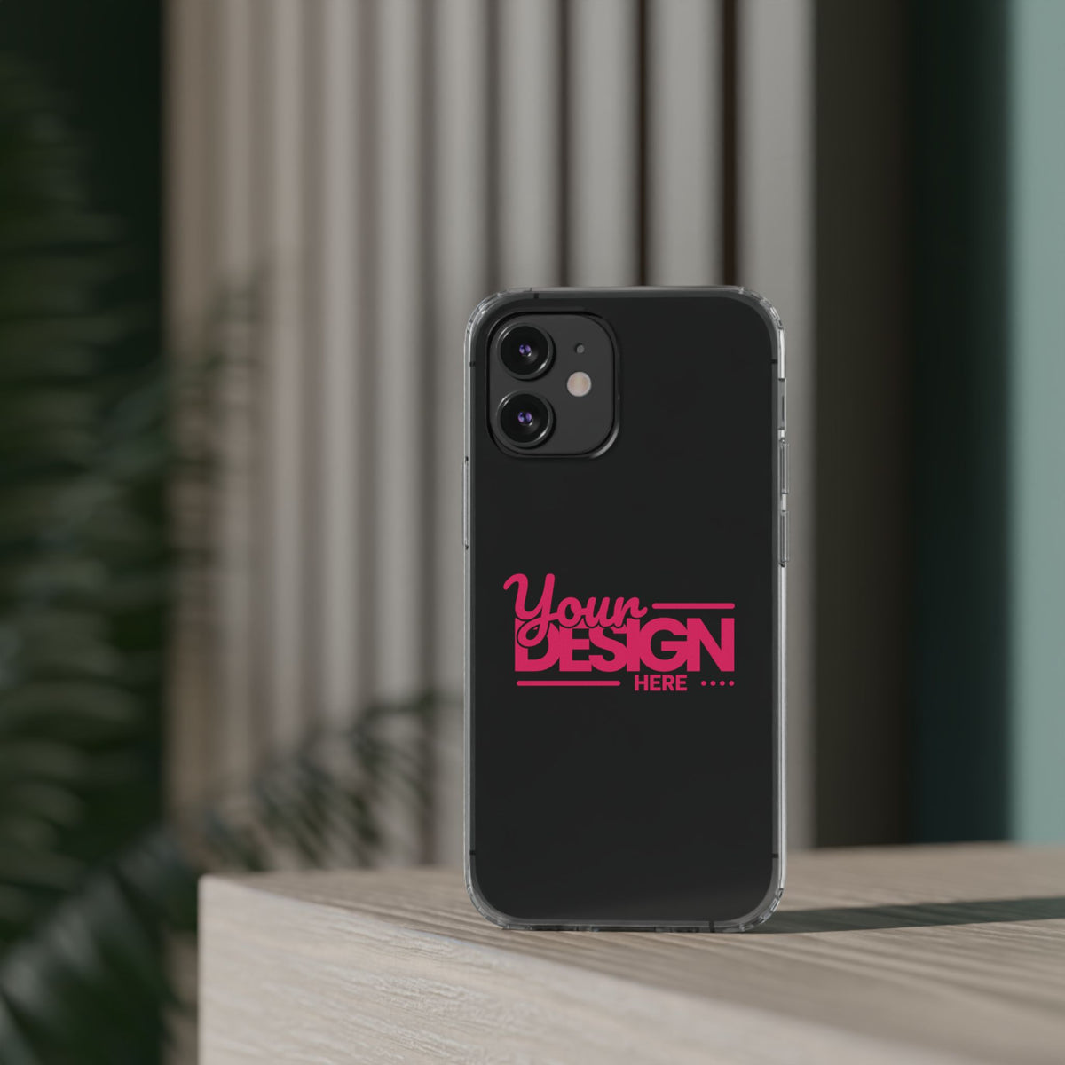 Customizable Clear Impact-Resistant Phone Case – Personalized Name or Photo Design, Transparent Shockproof Cover for iPhone