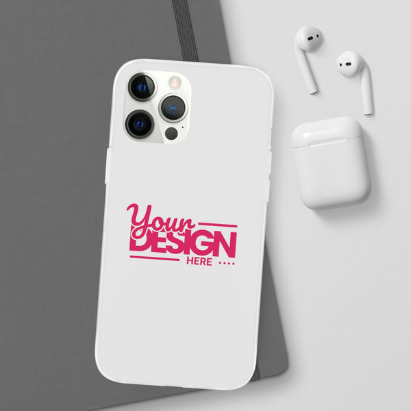 Customizable Flexi Phone Case – Personalize Your Design with Name or Photo, Flexible Protective Cover for iPhone