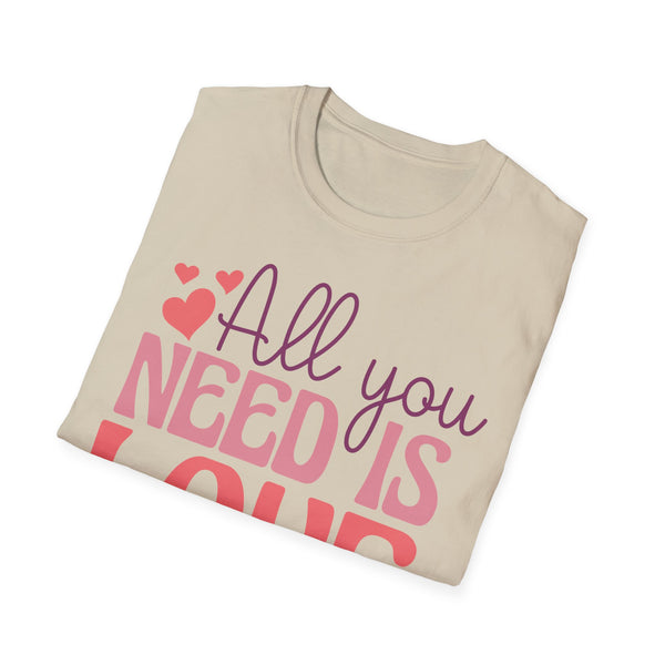 All You Need Is Love Valentine T-Shirt - Love Shirt - Heart Graphic Valentine's Tee