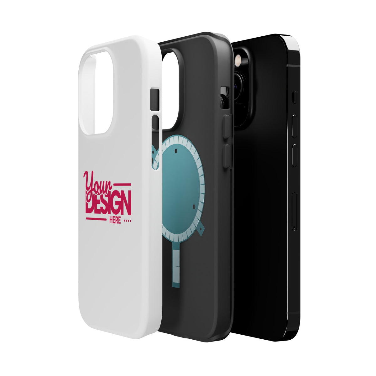 Durable Custom Magnetic Phone Case – Personalized Name or Photo Design, Shockproof Protective Cover for iPhone