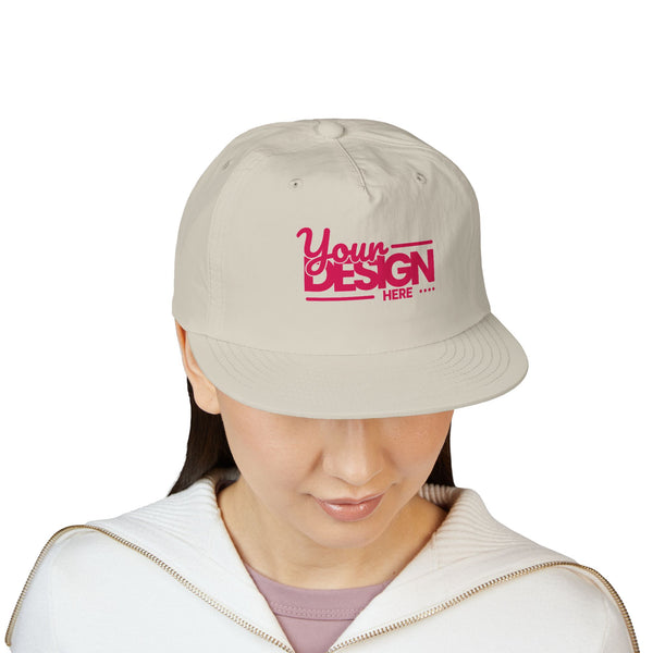 Custom Surf Cap – Lightweight Quick-Dry Recycled Nylon Snapback, Personalized Beach Hat with Breathable Mesh & Relaxed Fi