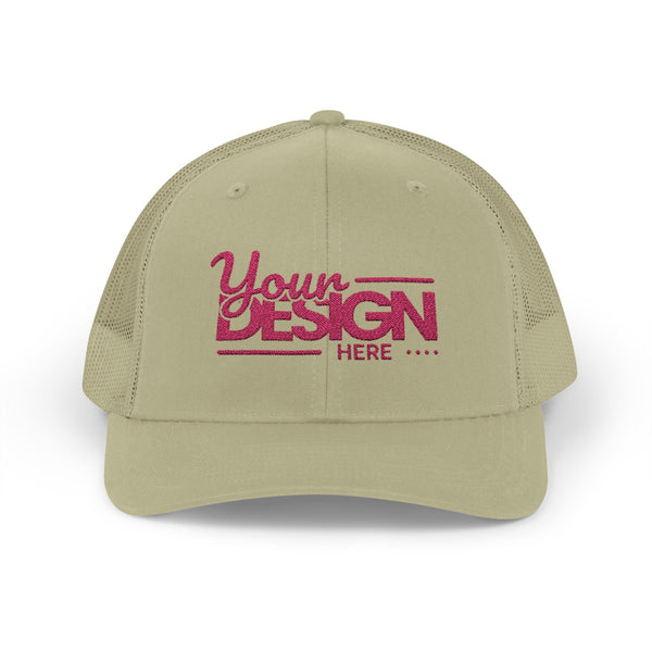 Sparkle Mesh Trucker Cap – Custom ‘Your Design Here’ Embroidered Snapback, Personalized Glitter Hat for Women & Events