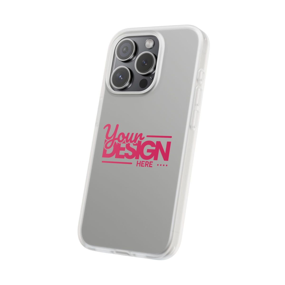 Customizable Flexi Phone Case – Personalize Your Design with Name or Photo, Flexible Protective Cover for iPhone