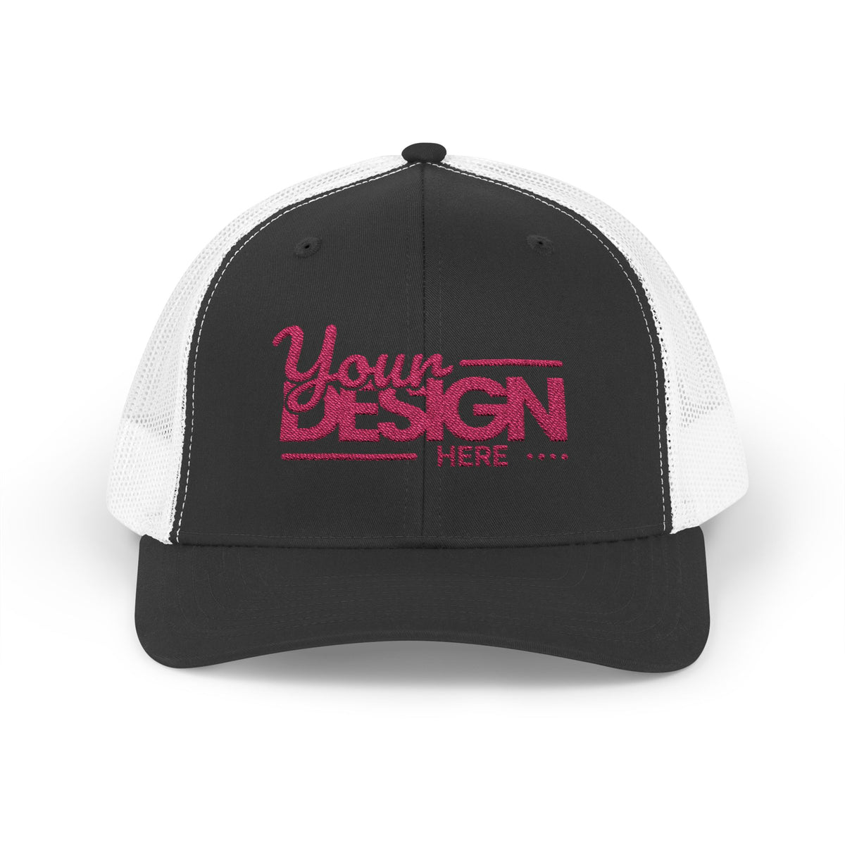 Sparkle Mesh Trucker Cap – Custom ‘Your Design Here’ Embroidered Snapback, Personalized Glitter Hat for Women & Events