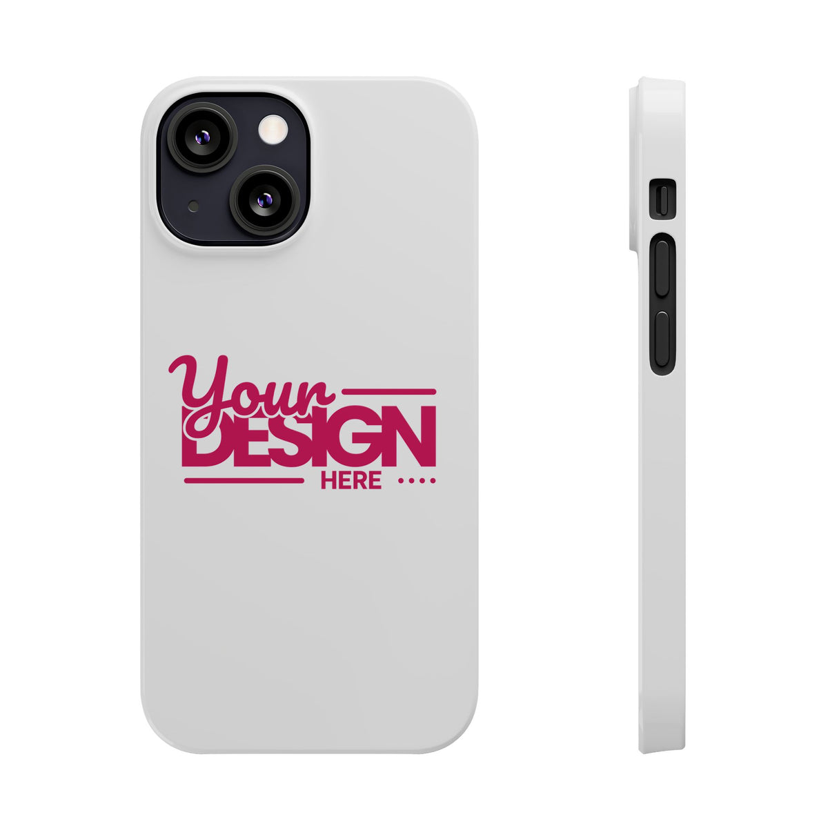 Customizable Slim Phone Case – Personalize Your Design with Name or Photo, Lightweight Protective Cover for iPhone