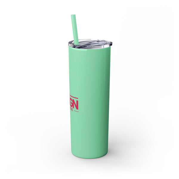 Personalized Skinny Tumbler with Straw, 20oz - Custom Travel Mug, Eco-Friendly Drinkware, Gift for Her, Stylish Hydration, Fun Party Favor