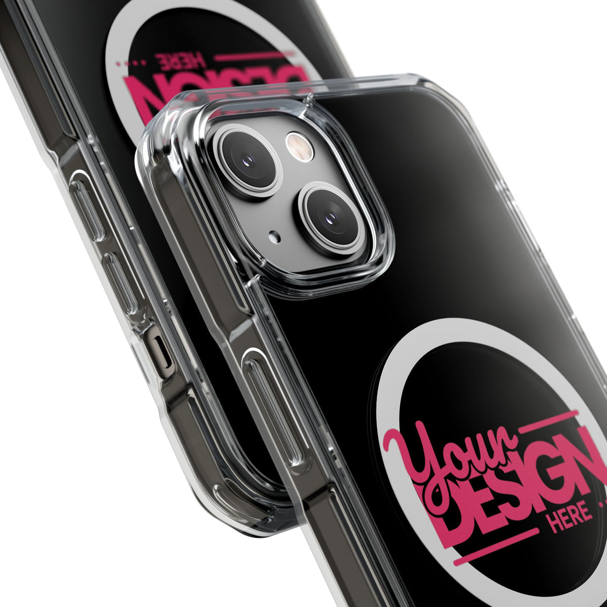 Magnetic Clear Phone Case – Custom ‘Your Design Here’ MagSafe-Compatible Impact-Resistant Cover for iPhone