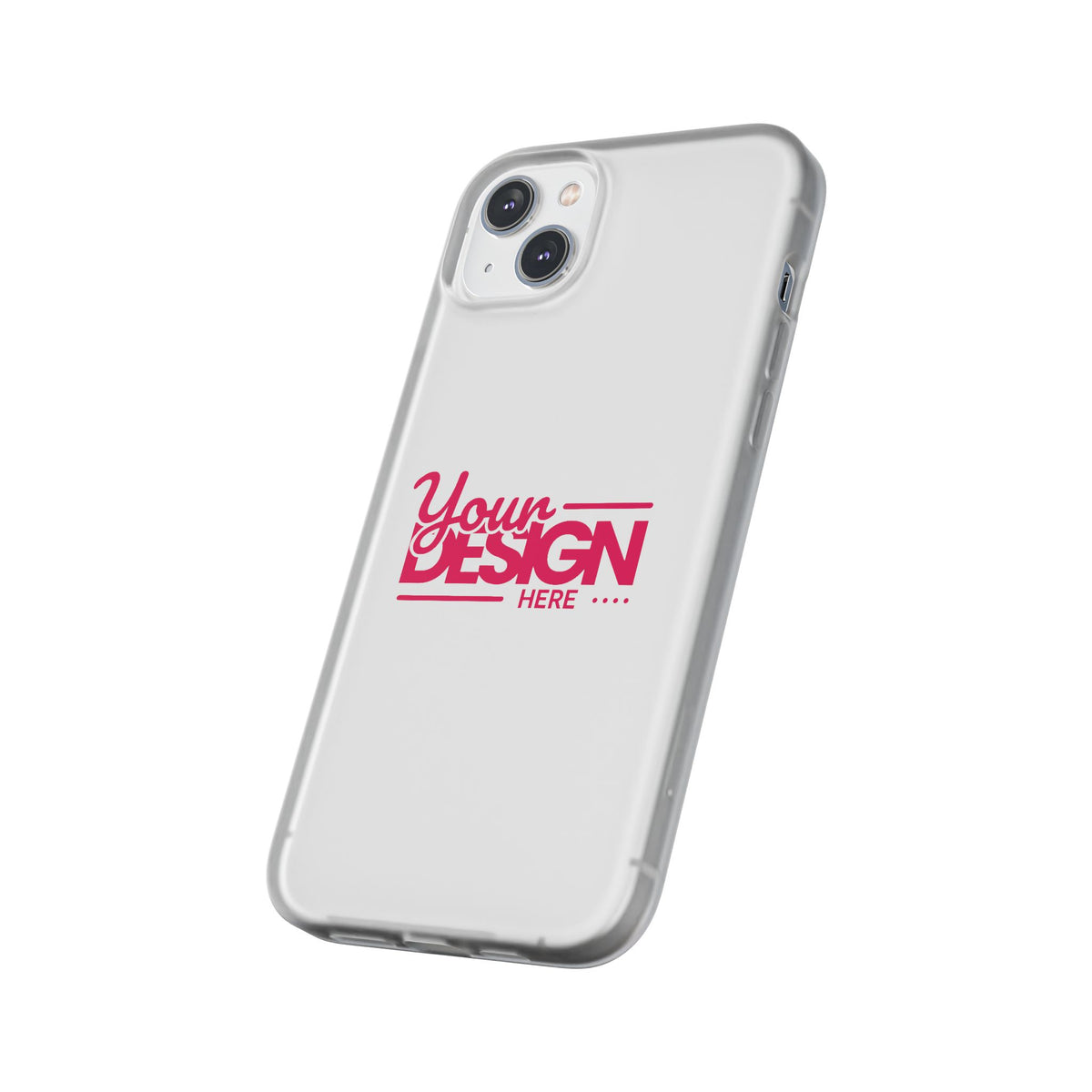 Customizable Flexi Phone Case – Personalize Your Design with Name or Photo, Flexible Protective Cover for iPhone