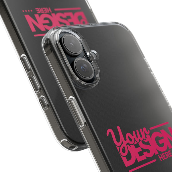 Customizable Clear Impact-Resistant Phone Case – Personalized Name or Photo Design, Transparent Shockproof Cover for iPhone