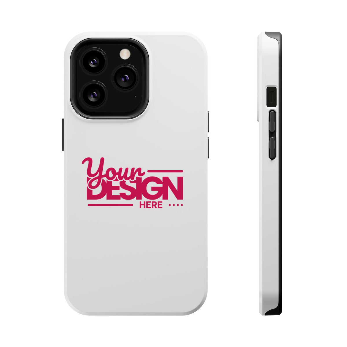 Durable Custom Magnetic Phone Case – Personalized Name or Photo Design, Shockproof Protective Cover for iPhone