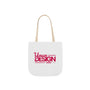 Canvas Tote Bag – Custom ‘Your Design Here’ Eco Shopper, Personalized Reusable Bag with Colored Straps