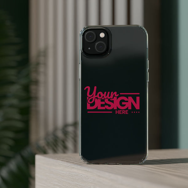 Customizable Clear Impact-Resistant Phone Case – Personalized Name or Photo Design, Transparent Shockproof Cover for iPhone