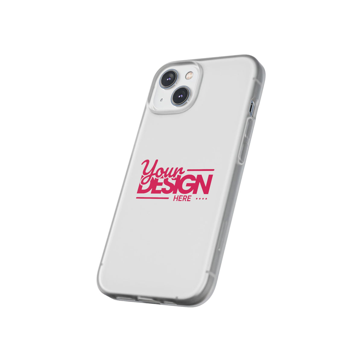 Customizable Flexi Phone Case – Personalize Your Design with Name or Photo, Flexible Protective Cover for iPhone