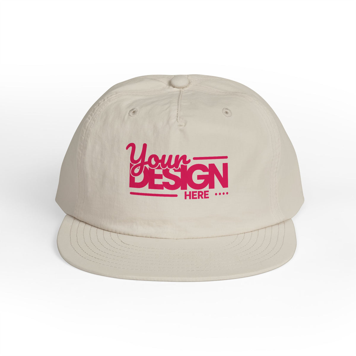 Custom Surf Cap – Lightweight Quick-Dry Recycled Nylon Snapback, Personalized Beach Hat with Breathable Mesh & Relaxed Fi